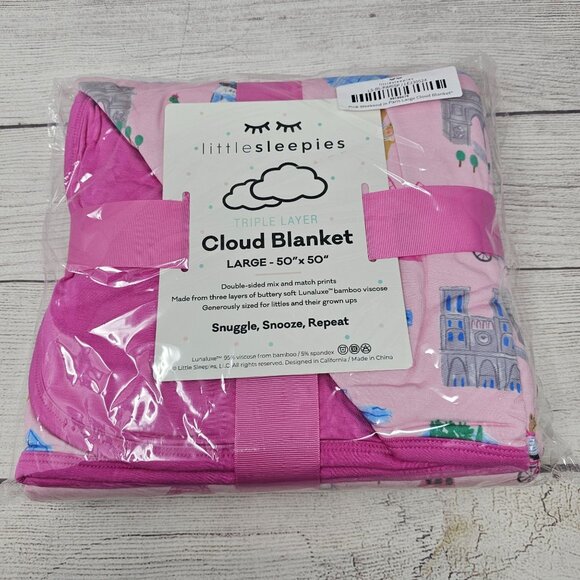NIB Little Sleepies Paris Weekend Cloud Blanket - Picture 1 of 4